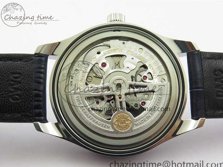 MIROTIME 0409 Packable Portuguese IW358304 ZF 1:1 Best Edition SS White Dial Blue Markers on Leather Strap A 7079